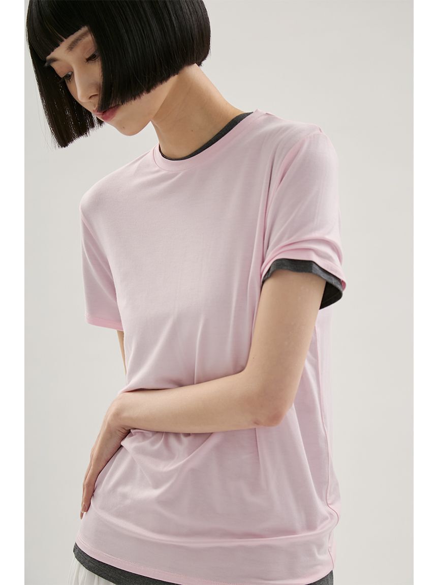 emmi atelier「バンブーショートスリーブカットソー」|Tシャツ・カットソー|PNK