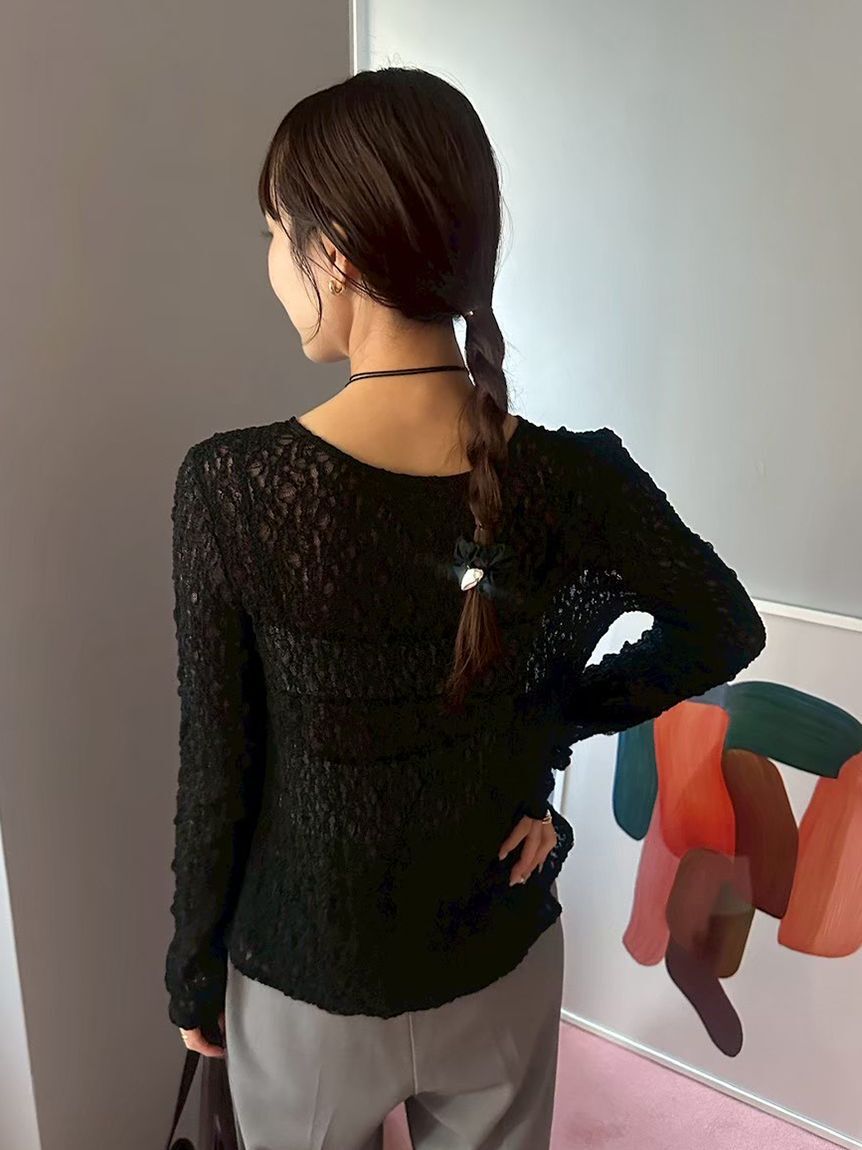 emmi atelier「Vネックリブニットカーディガン」|カーディガン|