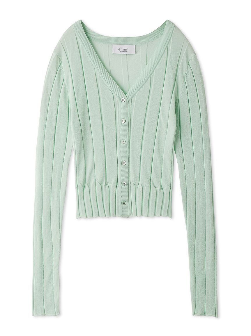 emmi atelier「Vネックリブニットカーディガン」|カーディガン|MNT