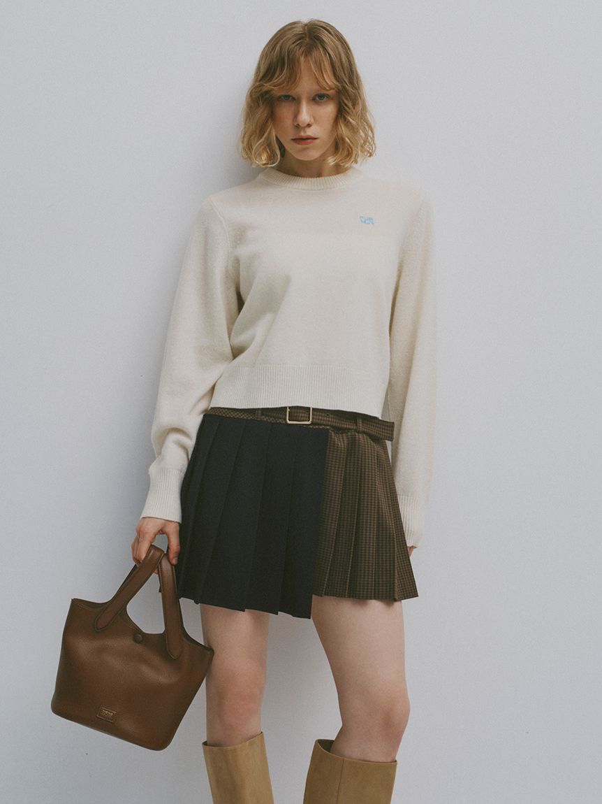 FURFUR「ロゴ刺繍クルーネックセーター」|ニット・セーター|