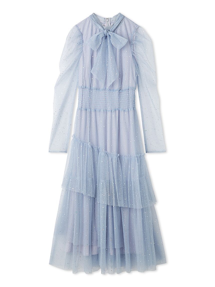 FURFUR「ロングスリーブラメチュールドレス」|ドレス|