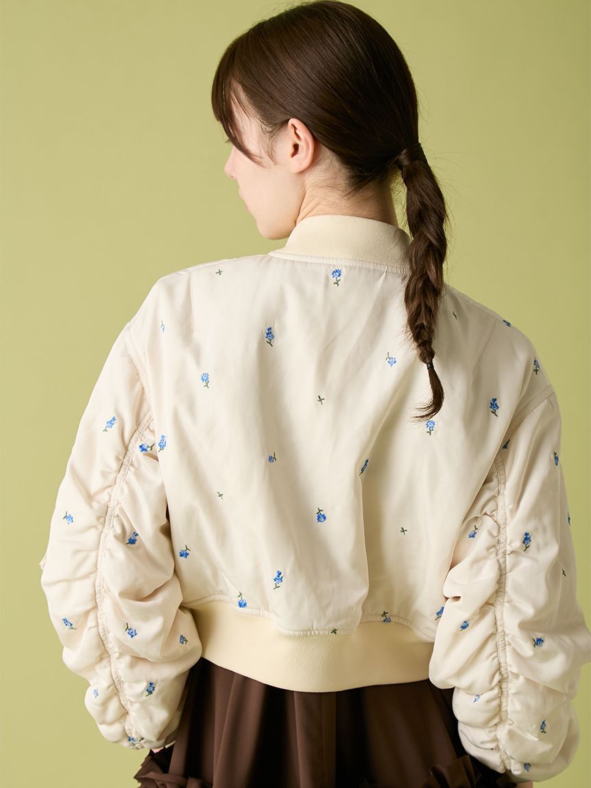FURFUR「【WEB・一部店舗限定カラー】フラワー刺繍MA-1」|ブルゾン・スタジャン|