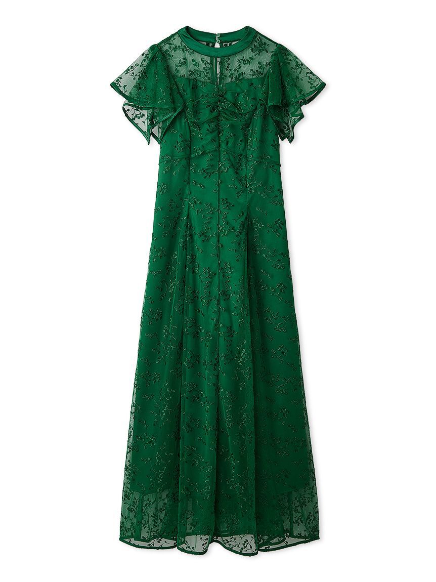 SNIDEL「チュールエンブロイダリードレス」|ドレス|