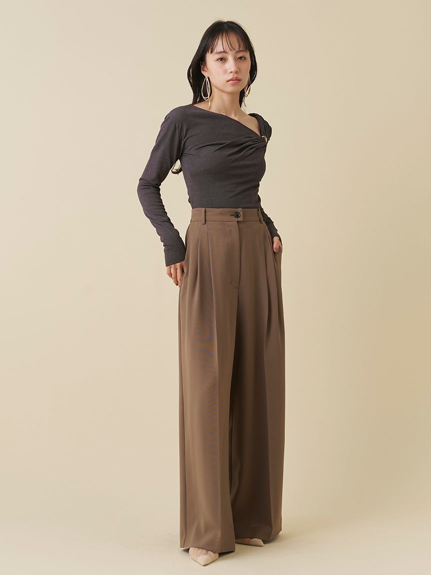 SNIDEL「【Washable】ワイドパンツ」|チノ|