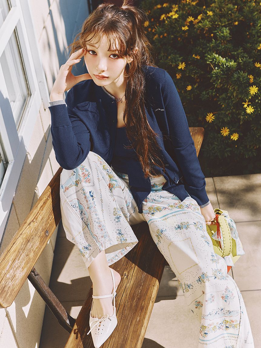 LILY BROWN「【WEB限定00サイズ】ダブルニーカーブワイドデニムパンツ」|デニム|