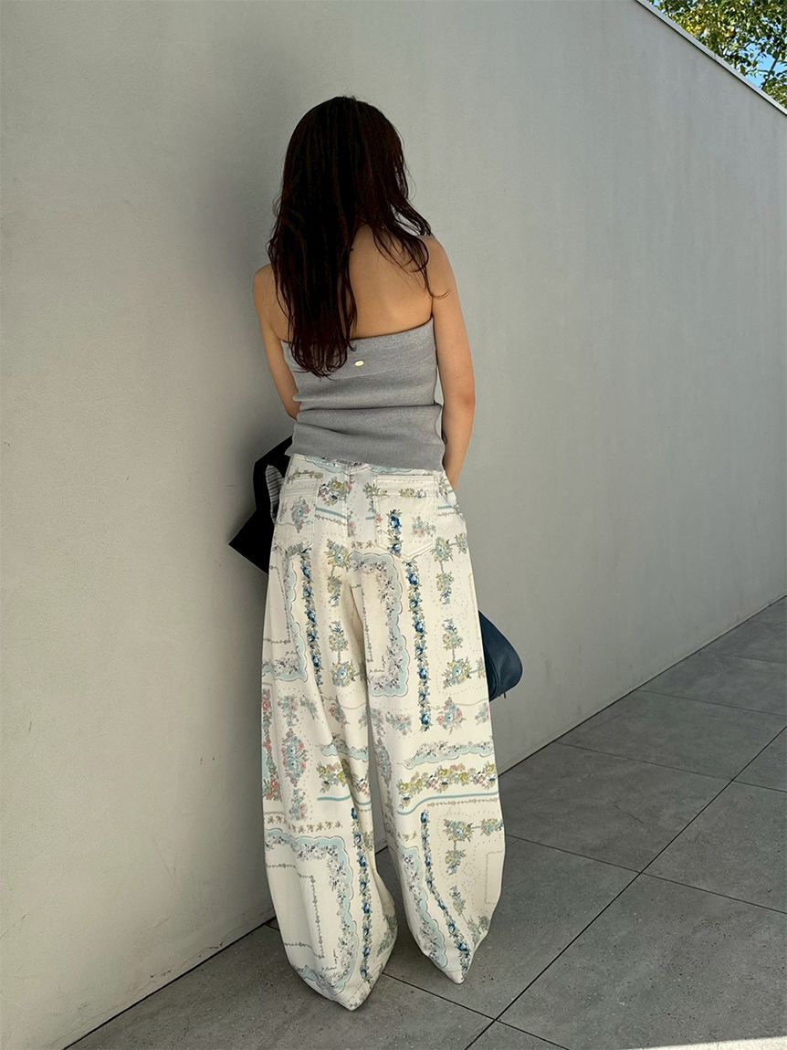 LILY BROWN「【WEB限定00サイズ】ダブルニーカーブワイドデニムパンツ」|デニム|