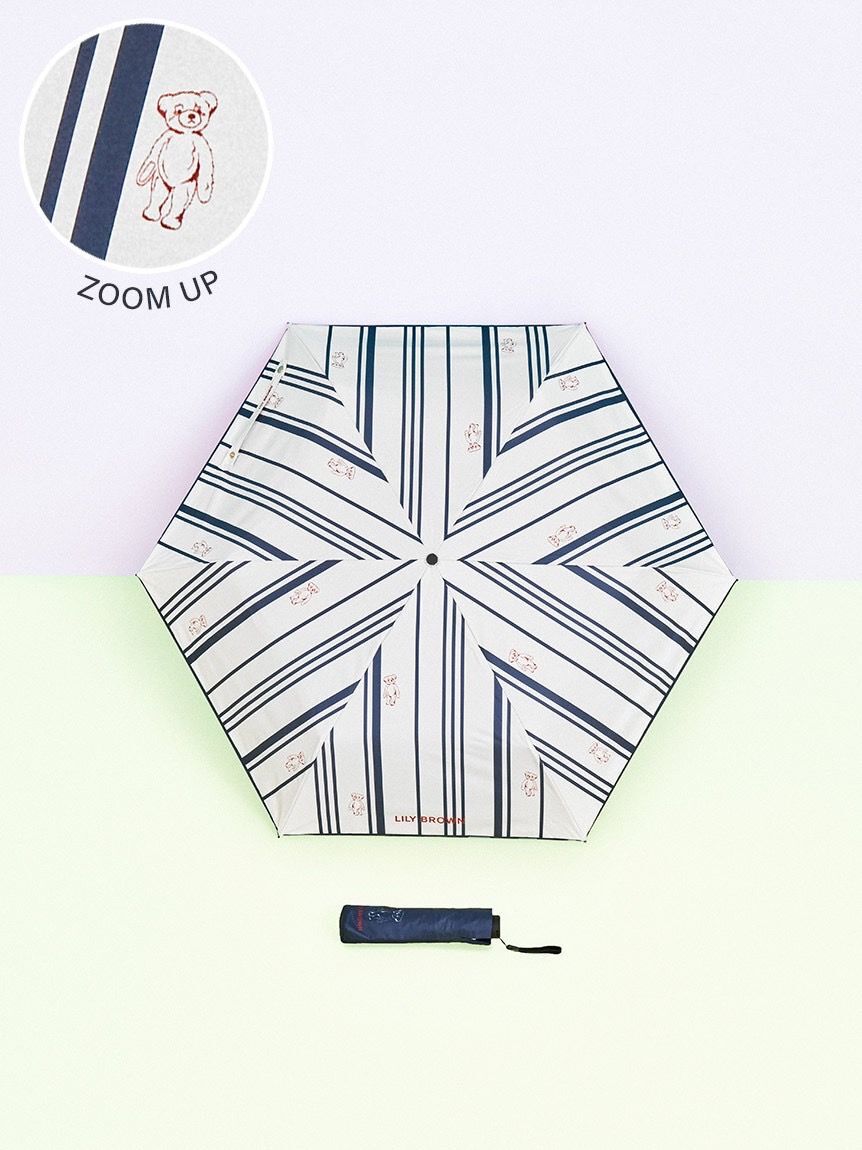 LILY BROWN「【LILY BROWN&times;PROTECT U】Lily Bearモチーフ晴雨兼用折り畳み日傘」|傘|NVY