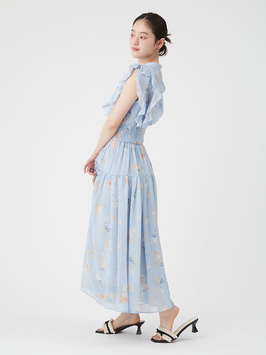 LILY BROWN「フラワープリントプリーツワンピース」|ワンピース|