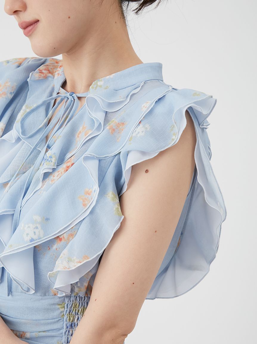 LILY BROWN「フラワープリントプリーツワンピース」|ワンピース|