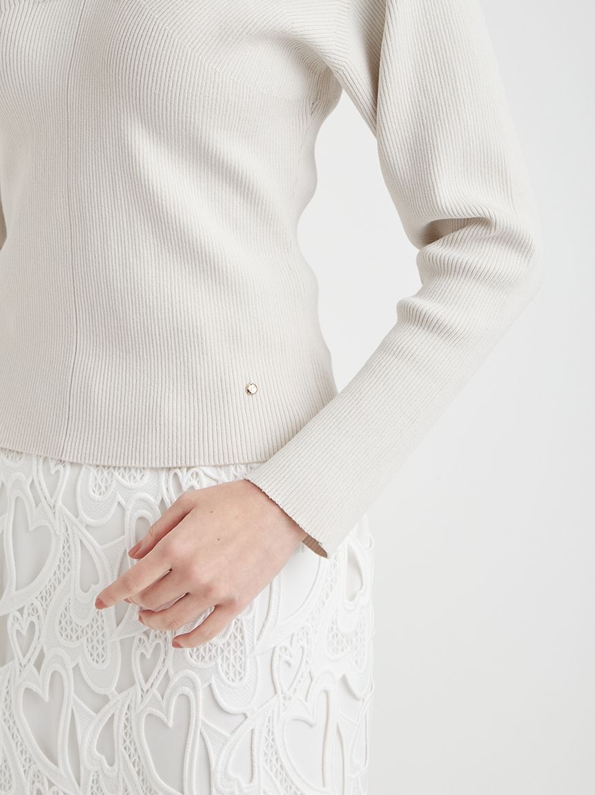 CELFORD「ハートレースニットプルオーバー」|ニット・セーター|