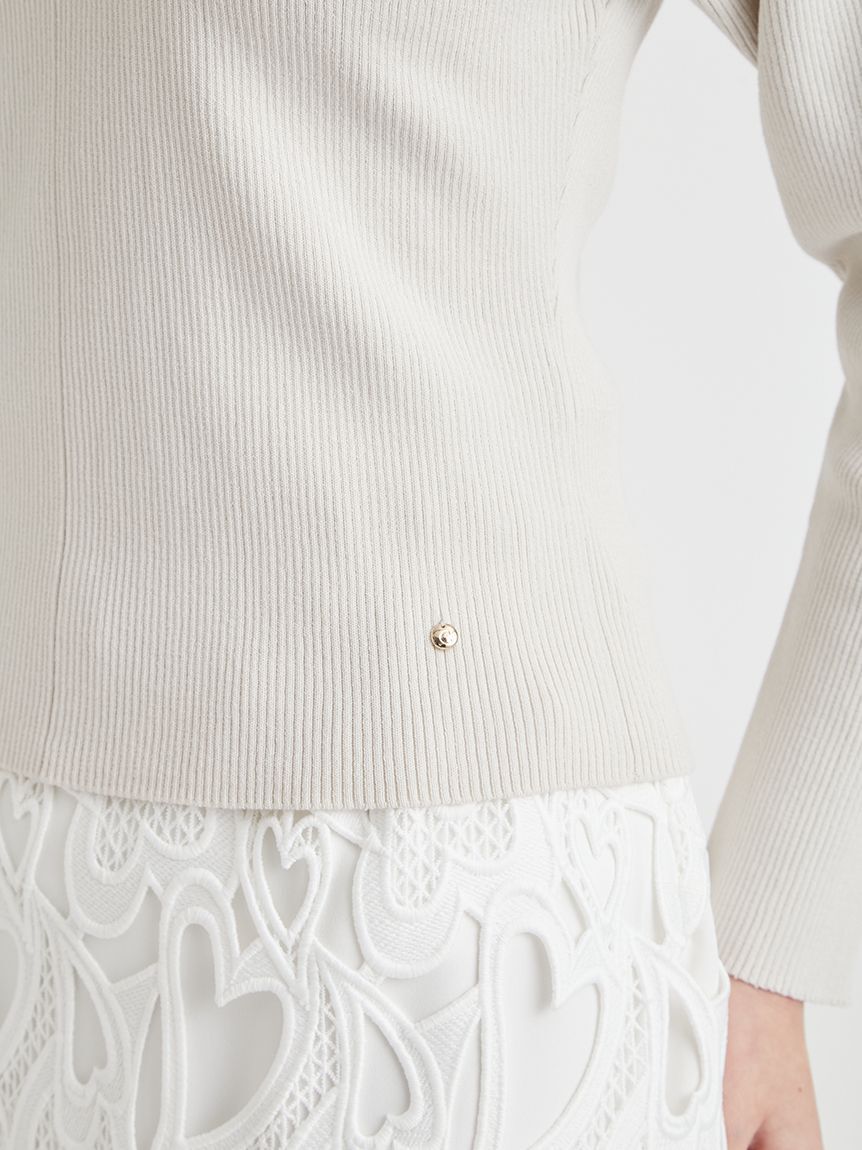 CELFORD「ハートレースニットプルオーバー」|ニット・セーター|