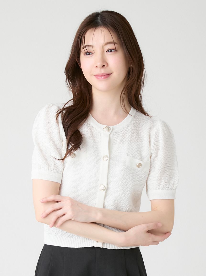 CELFORD「カノコ編み金釦カーディガン」|カーディガン|