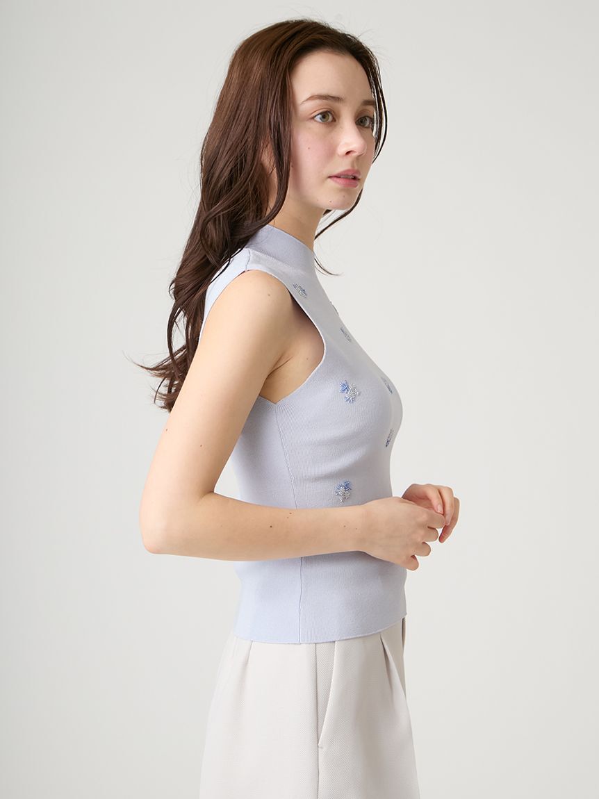 CELFORD「【洗える】ビーズ刺繍ニットプルオーバー」|ニット・セーター|