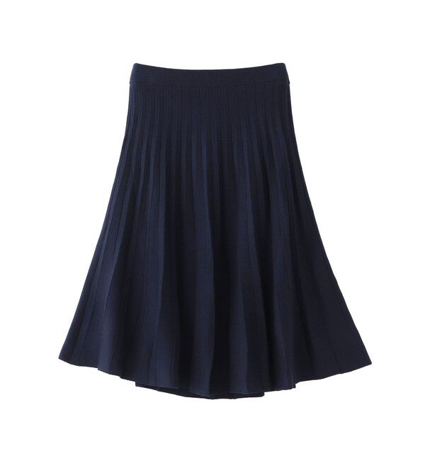 MACKINTOSH PHILOSOPHY「【WEB&一部店舗限定】フレアプリーツニットスカート」|スカート|ネイビー