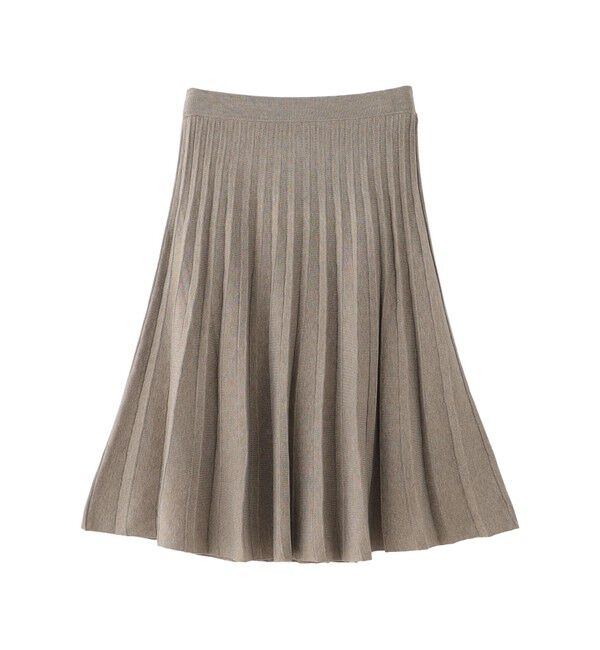 MACKINTOSH PHILOSOPHY「【WEB&一部店舗限定】フレアプリーツニットスカート」|スカート|ベージュ