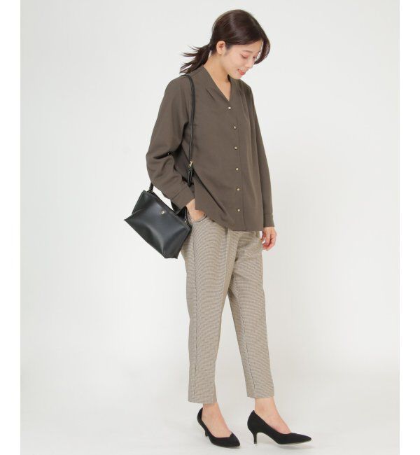 IKKA LOUNGE「プリーツタイ付きブラウス」|シャツ・ブラウス|