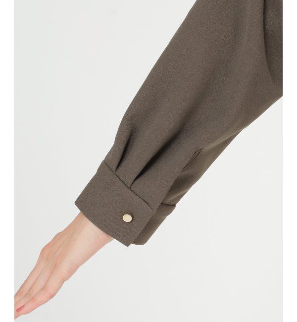 IKKA LOUNGE「プリーツタイ付きブラウス」|シャツ・ブラウス|