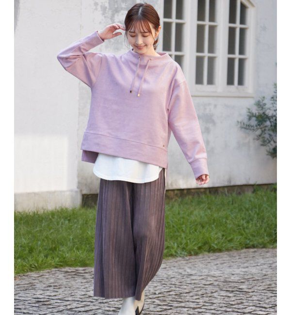 ikka「スエードライクプリーツワイドパンツ」|その他|