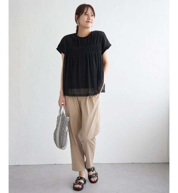 ikka「ストライプチュール2WAYプルオーバー」|その他|