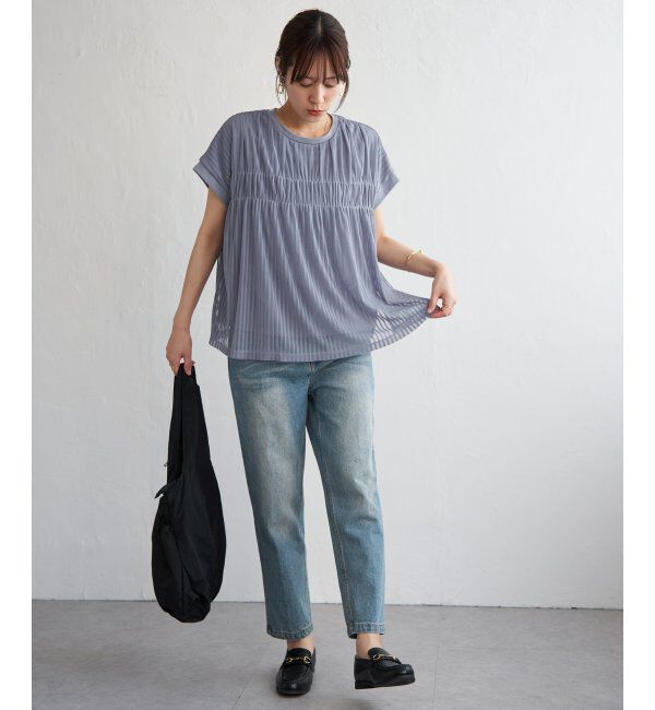 ikka「ストライプチュール2WAYプルオーバー」|その他|