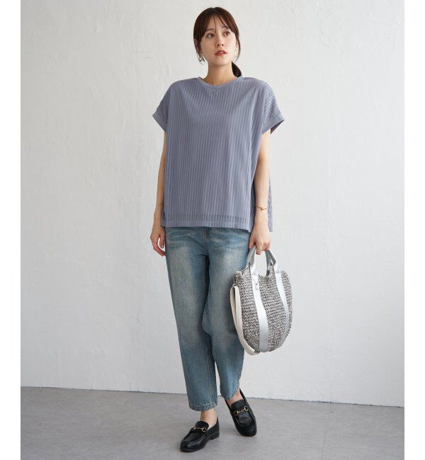 ikka「ストライプチュール2WAYプルオーバー」|その他|