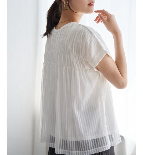 ikka「ストライプチュール2WAYプルオーバー」|その他|