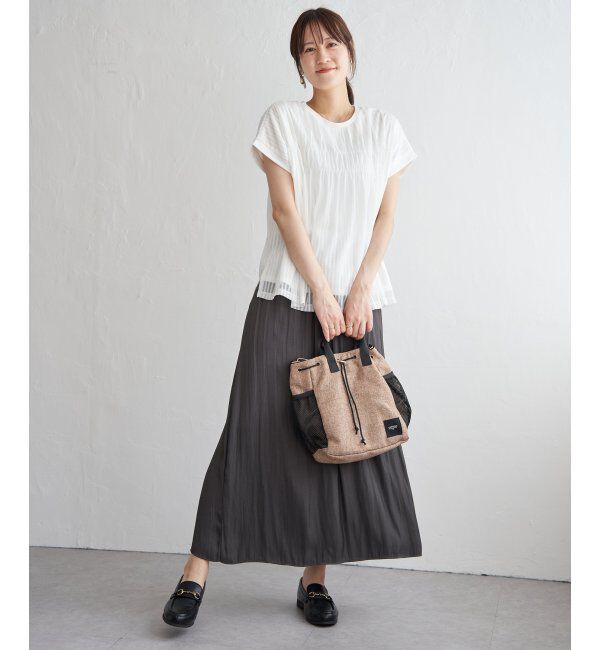 ikka「ストライプチュール2WAYプルオーバー」|その他|