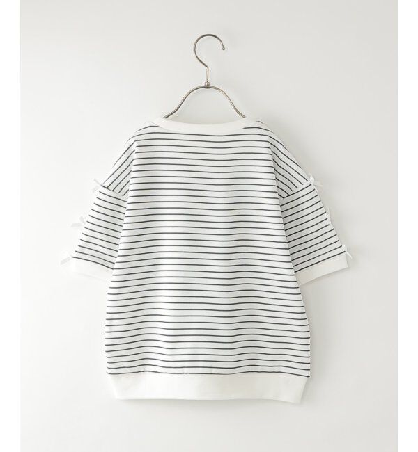 ikka kids「【親子コーデ】 フライス袖リボンドルマンプルオーバー (120cm~160cm)」|Tシャツ・カットソー|