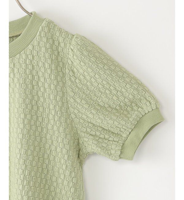 ikka kids「【親子コーデ】 ジャカードパフ袖プルオーバー (120cm~160cm)」|Tシャツ・カットソー|