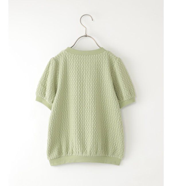 ikka kids「【親子コーデ】 ジャカードパフ袖プルオーバー (120cm~160cm)」|Tシャツ・カットソー|