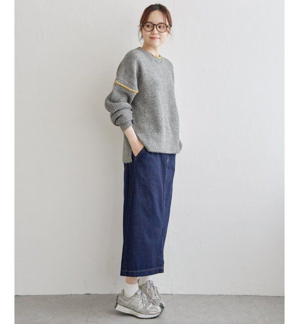 Lbc with Life「配色ステッチ畦ニットプルオーバー」|カーディガン|