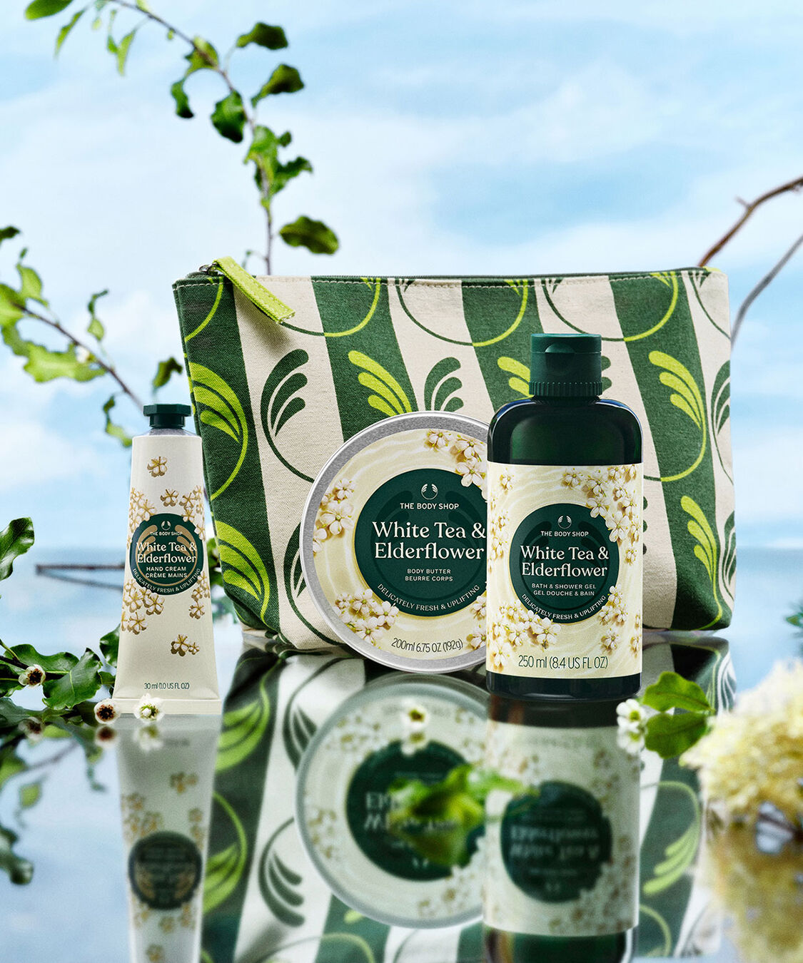 THE BODY SHOP「ボディケアギフト ホワイトティー＆エルダーフラワー」|キット・セット|