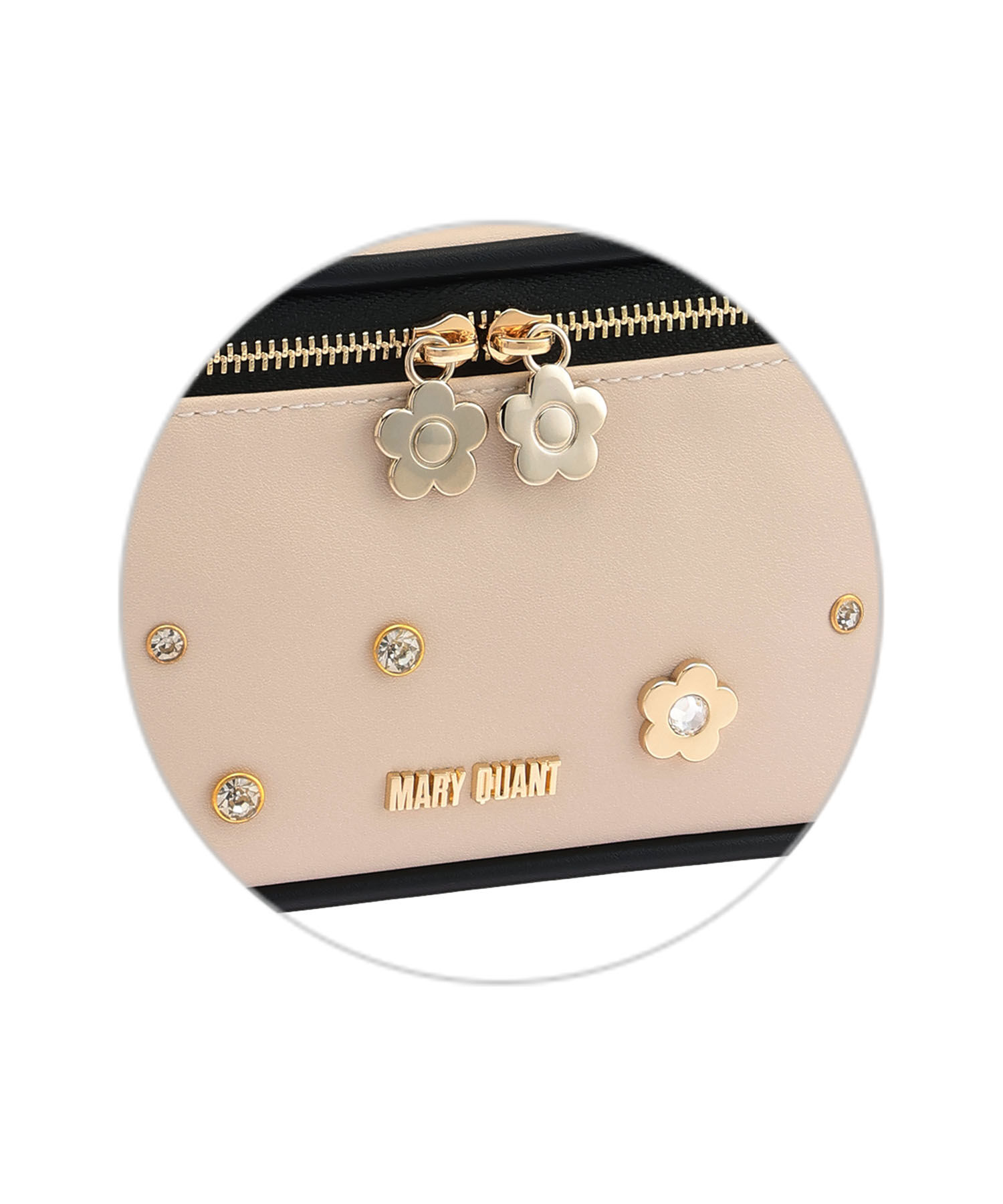 MARY QUANT「メタルビジュー ミニバニティ」|ポーチ|