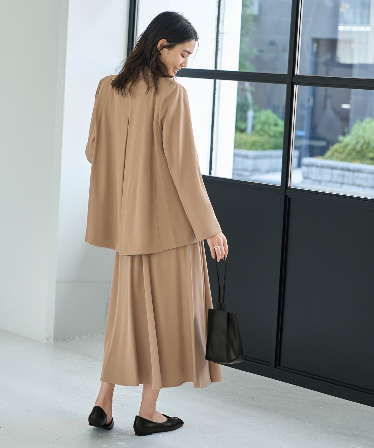 STYLE DELI「ソフトツイルAラインジャケット」|テーラードジャケット|