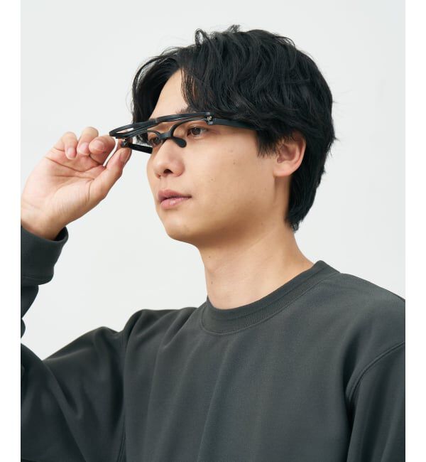  「新構造・跳ね上げ式 メガネ | FLIP UP フリップアップ | 軽量 伊達メガネ 度付き 度なし レンズ交換券付」|メガネ|