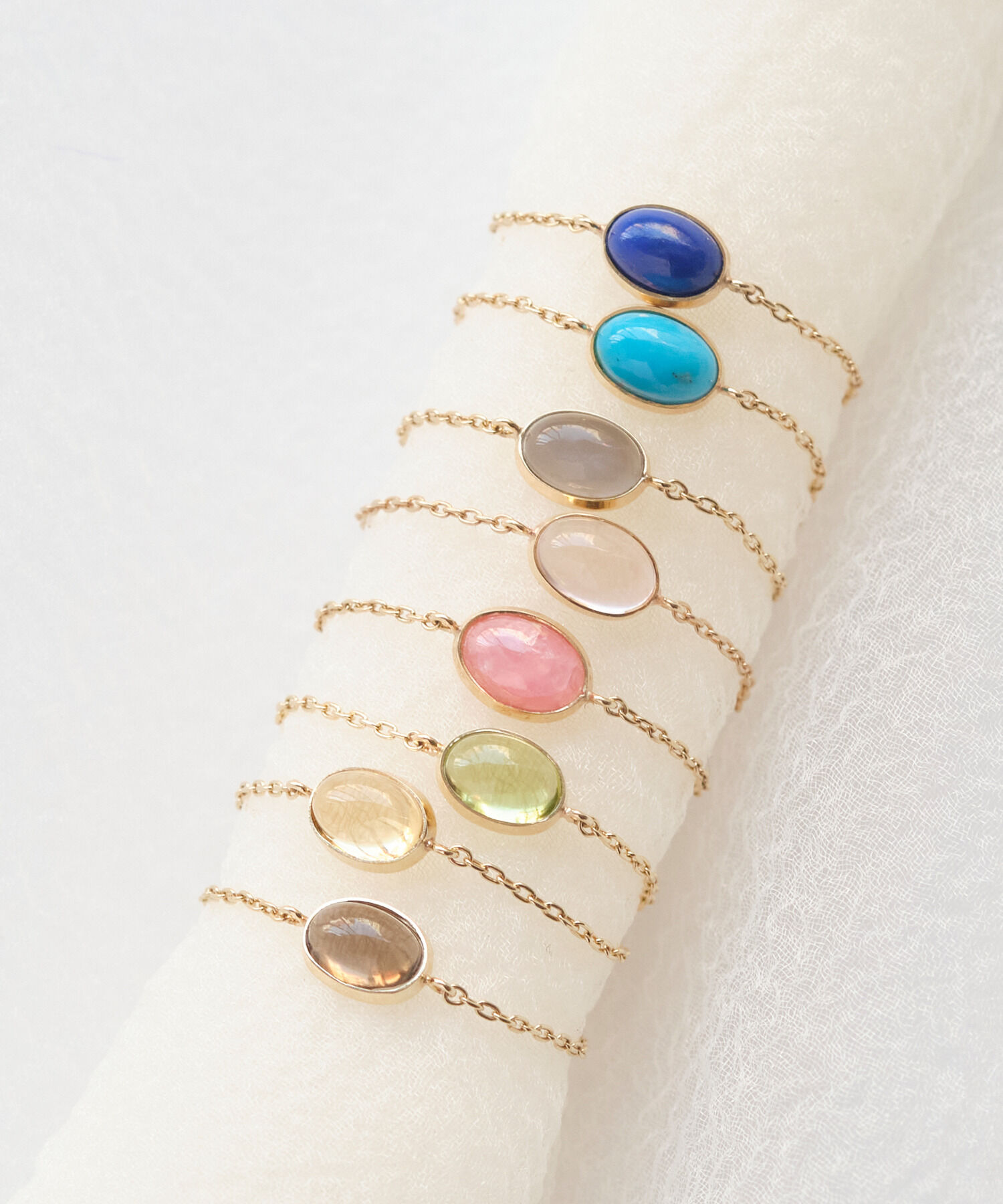 JUPITER「【K10】天然石チェーンリング/スモーキークォーツ」|リング|