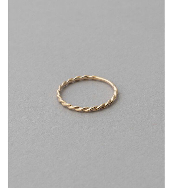 ete「[レイヤード] K10YG ツイスト リング」|リング|