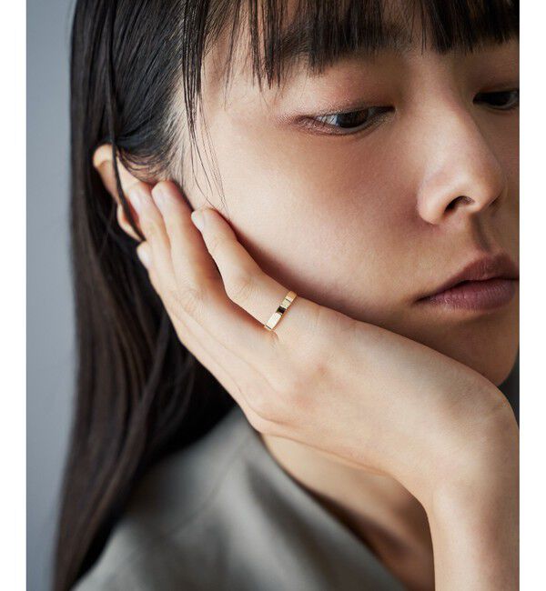 Jouete「K10YG ピンキーリング プレート」|リング|