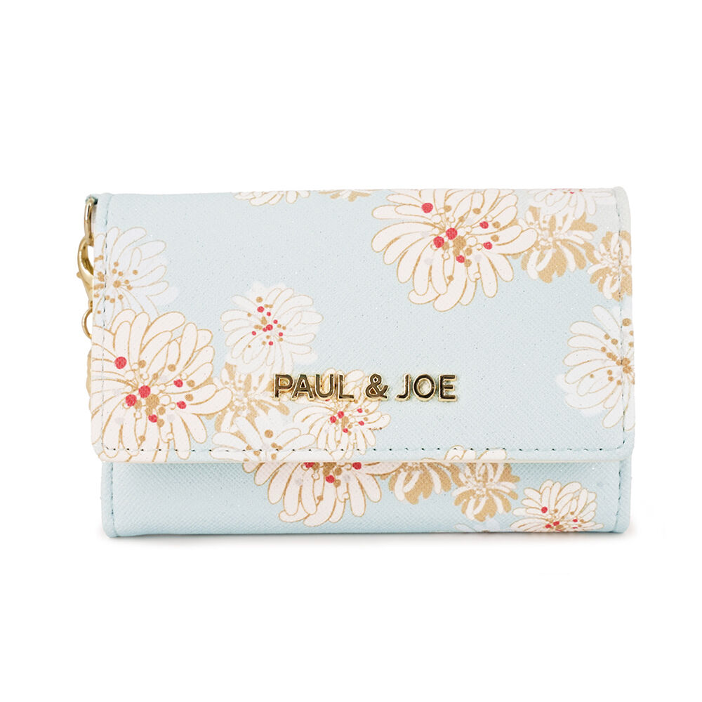 PAUL&JOE「名刺入れ／クリザンテーム　ラメ　／ＰＡＵＬ　＆　ＪＯＥ」|定期入れ|ミント