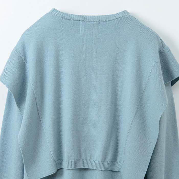 BACKYARD FAMILY「MIND マインド レイヤードニット 長袖 通販 レイヤード風 ニット プルオーバーニット」|ニット・セーター|