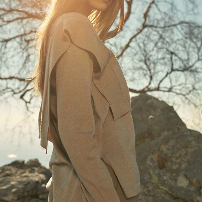 BACKYARD FAMILY「MIND マインド レイヤードニット 長袖 通販 レイヤード風 ニット プルオーバーニット」|ニット・セーター|