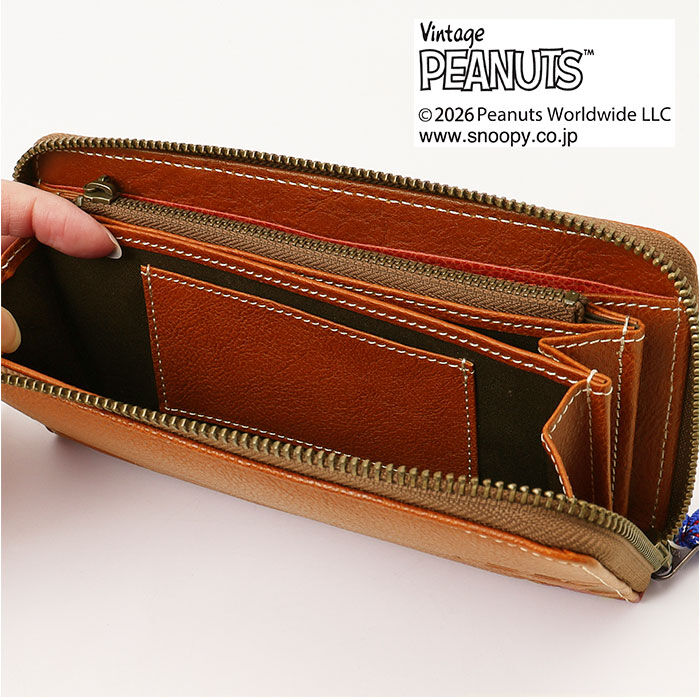 BACKYARD FAMILY「スヌーピー 長財布 大人 通販 SNOOPY 73525 財布 レザー 長サイフ ながさいふ」|財布|