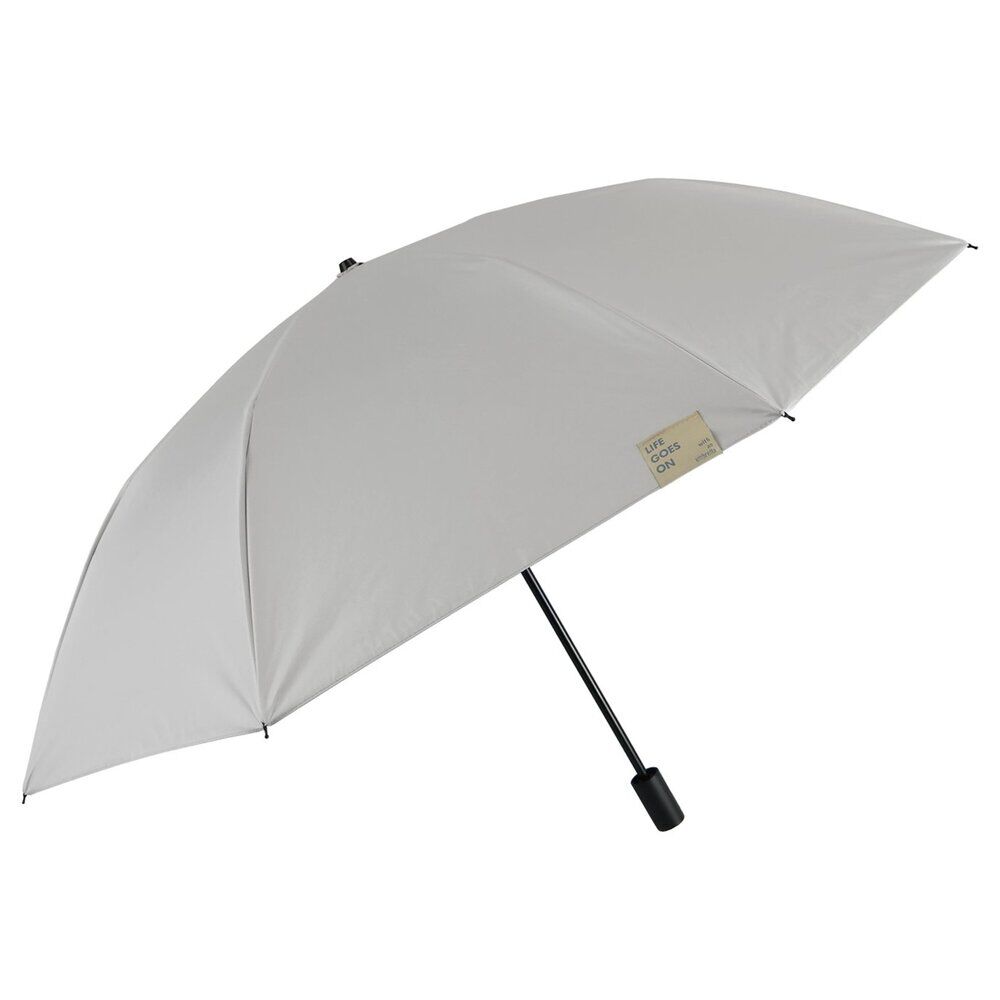 BACKYARD FAMILY「折りたたみ傘 2段折 通販 長傘 折り畳み傘 二段折り 晴雨兼用傘 傘 かさ 雨傘 日傘 55cm」|傘|グレー1