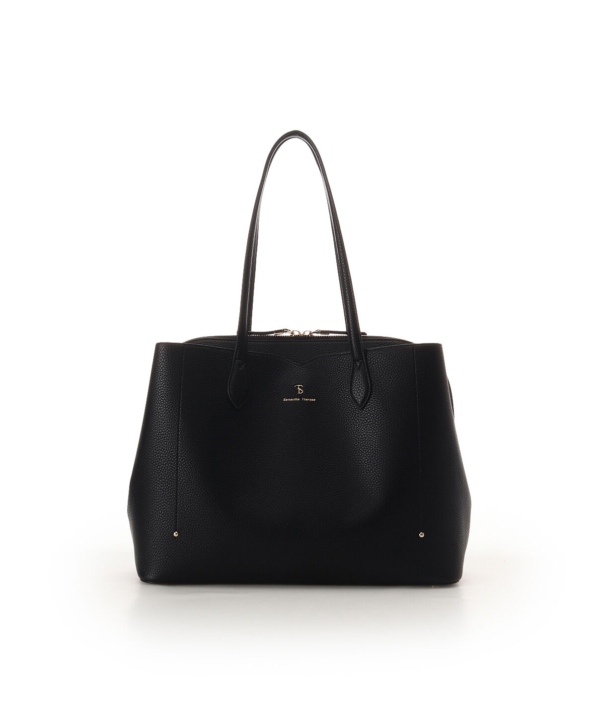 Samantha Thavasa「ウェーブデザインカッティングトートーバッグ」|トートバッグ|ブラック