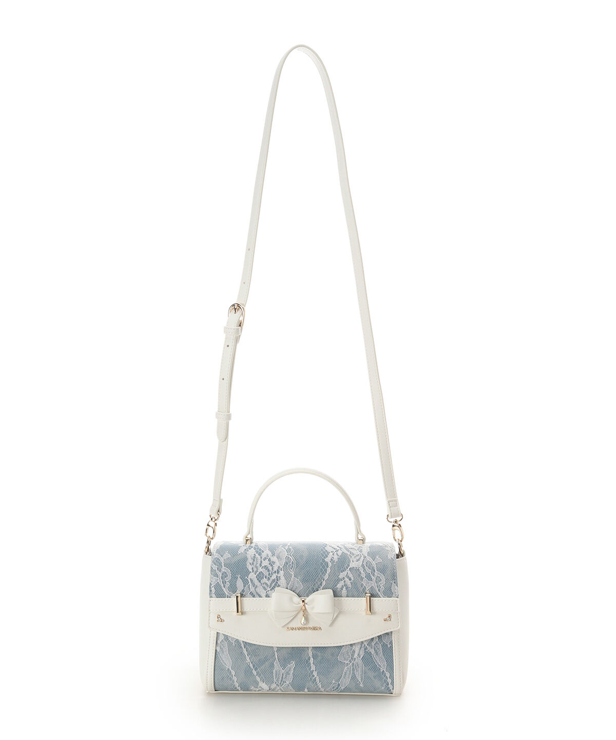 Samantha Vega「デニム調アクセントリボンショルダーバッグ」|ショルダー・メッセンジャー|