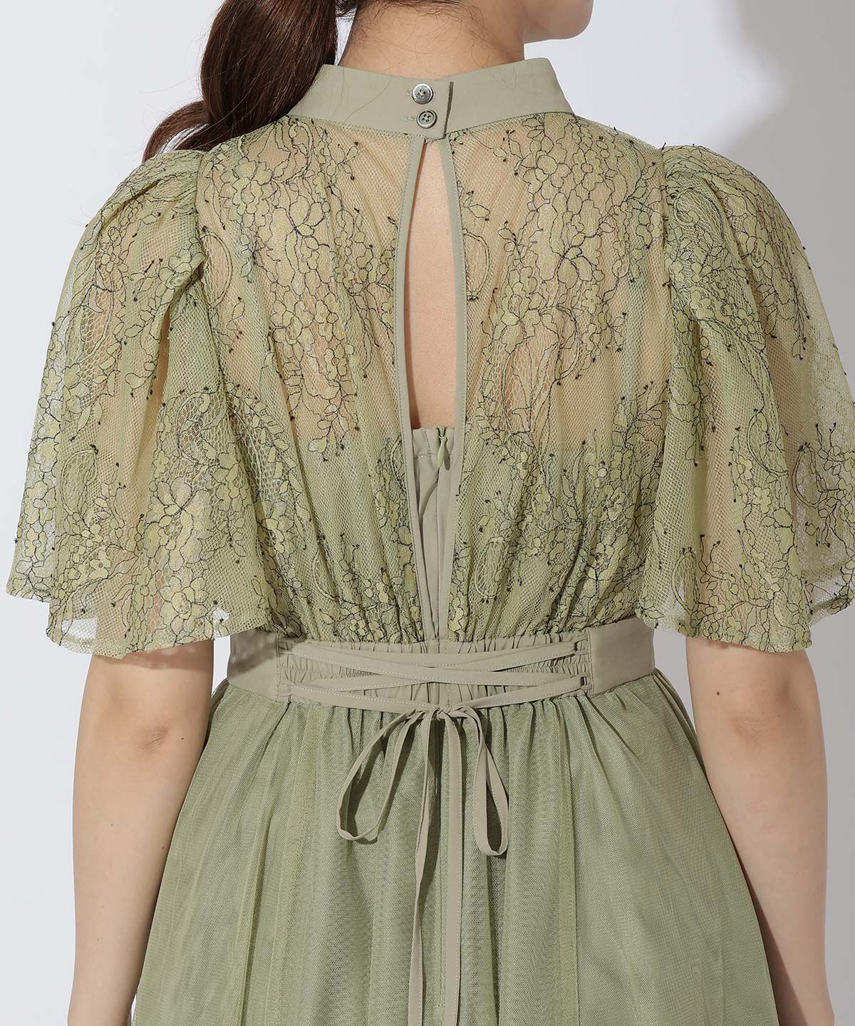 アンドクチュール「コードチュール刺しゅうフレアドレス」|ドレス|