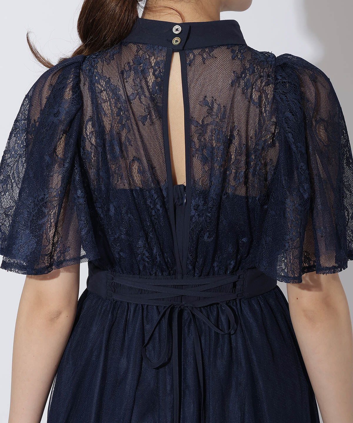 アンドクチュール「コードチュール刺しゅうフレアドレス」|ドレス|