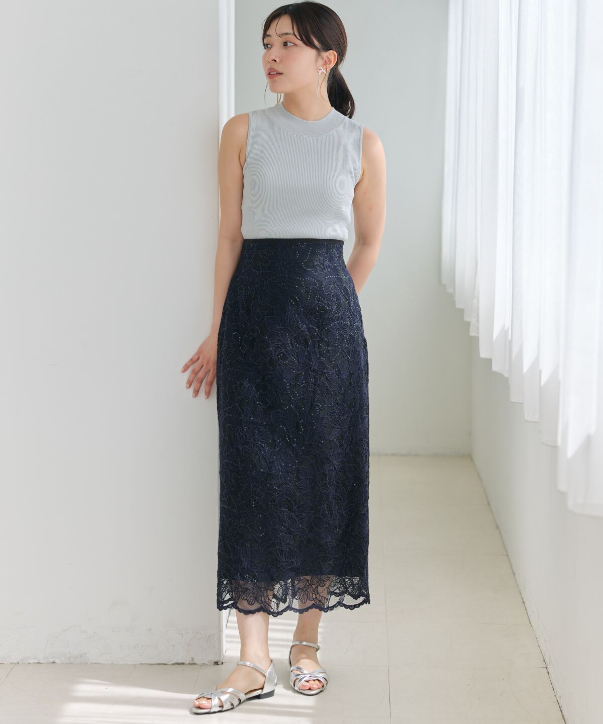 アンドクチュール「ラメノースリトップス」|ニット・セーター|