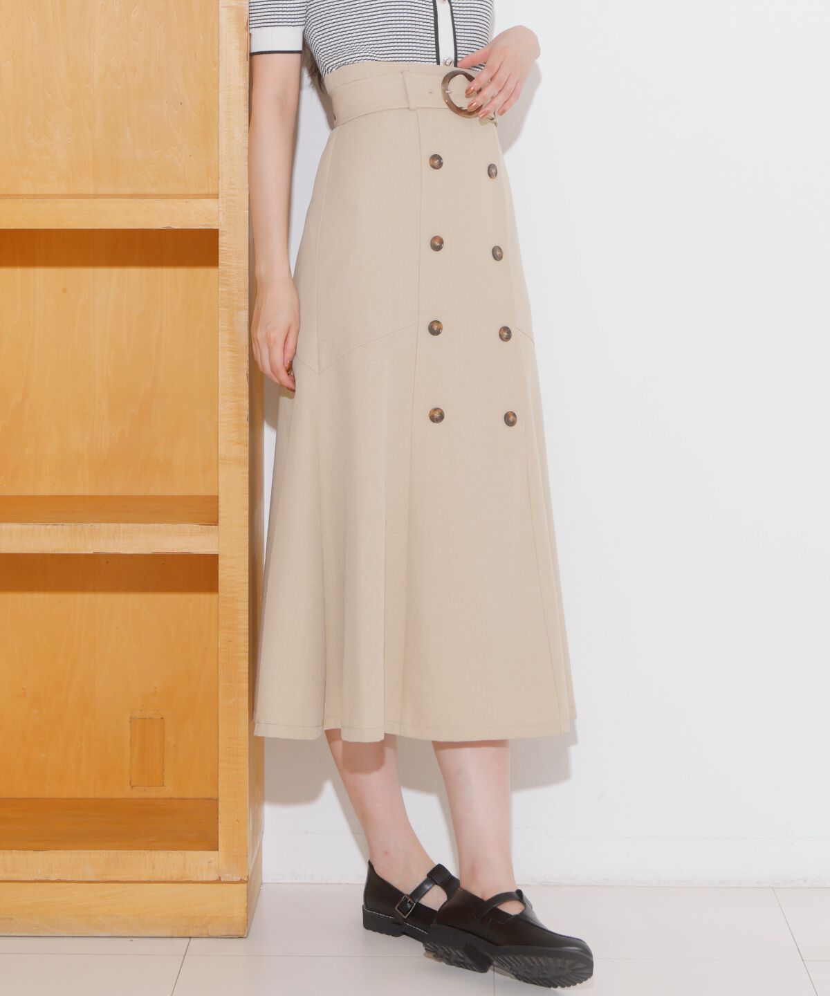 アンドクチュール「トレンチマーメイドスカート」|フレア|