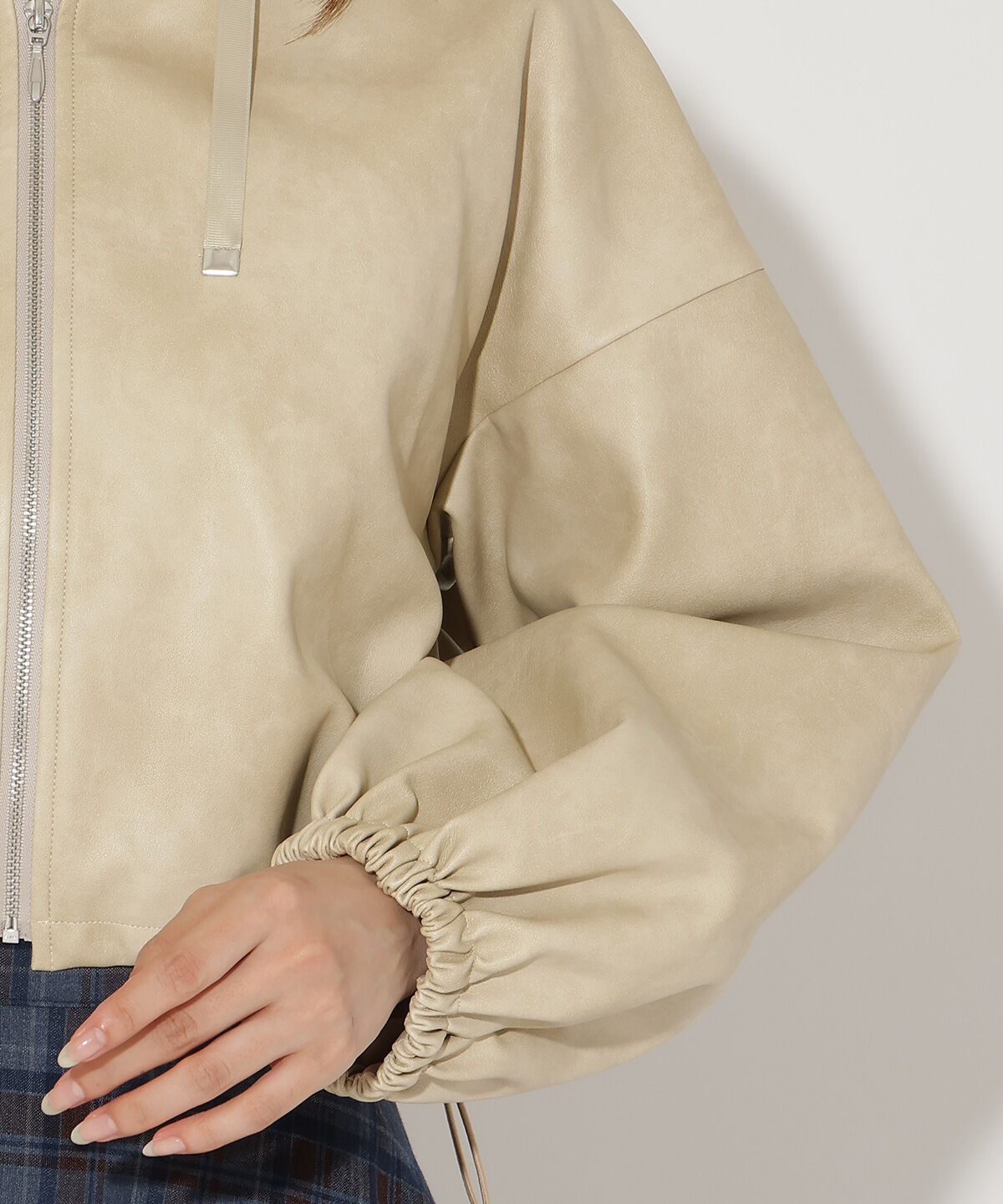 アンドクチュール「フェイクレザーブルゾン」|ブルゾン・スタジャン|